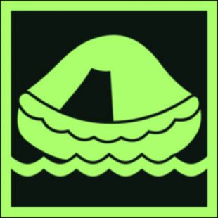 Tratwa ratunkowa - znak morski - FB037