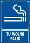 Tu wolno palić - znak informacyjny - RB025