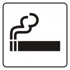 Tu wolno palić - znak, naklejka kolejowa - SD005