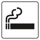 Tu wolno palić - znak, naklejka kolejowa - SD005