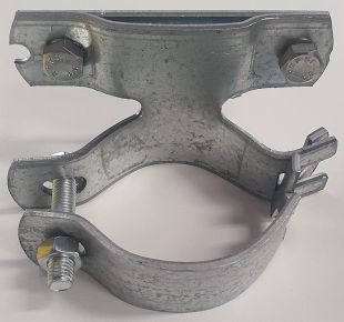 Uchwyt krawędziowy, jednostronny, mocowanie do znaku drogowego - metalowy ocynkowany, obejma na słupek