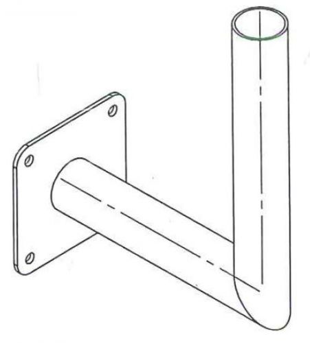 Uchwyt, wysięgnik ścienny do znaku drogowego metalowy ocynkowany, mocowanie do ściany - Elementy do montażu znaków drogowych