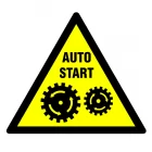 Uruchamia się automatycznie - znak bhp ostrzegający, informujący - GE007