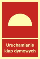Uruchamianie klap dymowych - znak przeciwpożarowy ppoż - BB002