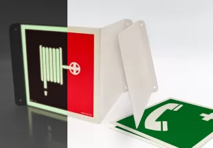 Uruchamianie ręczne - znak ewakuacyjny, przestrzenny, ścienny 3D