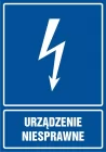 Urządzenie niesprawne - znak elektryczny