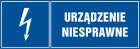 Urządzenie niesprawne - znak elektryczny