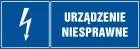 Urządzenie niesprawne - znak elektryczny