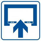 Uwaga! Drzwi otwierane automatycznie - znak informacyjny - RA069