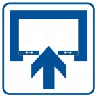Uwaga! Drzwi otwierane automatycznie - znak informacyjny - RA069