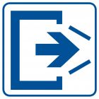 Uwaga! Drzwi zamykają się samoczynnie. Nie zamykaj na siłę 1 - znak informacyjny - RA066