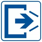 Uwaga! Drzwi zamykają się samoczynnie. Nie zamykaj na siłę 1 - znak informacyjny - RA066