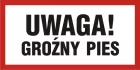 Uwaga! Groźny pies 2 - znak informacyjny - PA038