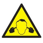Uwaga ! Hałas - znak bhp ostrzegający, informujący - GE016