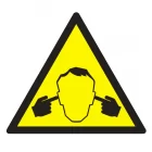 Uwaga ! Hałas - znak bhp ostrzegający, informujący - GE016