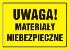 Uwaga! Materiały niebezpieczne - znak, tablica budowlana - OA024