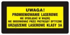 Uwaga! - Nie spoglądać w wiązkę. Nie obserw. przez przyrządy optyczne. Urządz. laserowe kl. 3a - znak bezpieczeństwa, ostrzegający, laser - KB008
