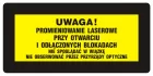 Uwaga! - Nie spoglądać w wiązkę. Nie obserwować przez przyrządy optyczne - znak bezpieczeństwa, ostrzegający, laser - KB020