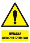 Uwaga niebezpieczeństwo - znak bhp ostrzegający, informujący - GF066