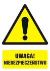 Uwaga niebezpieczeństwo - znak bhp ostrzegający, informujący - GF066