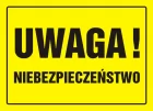 Uwaga! Niebezpieczeństwo - znak, tablica budowlana - OA025