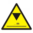 Uwaga - ograniczenie wysokości - znak bhp ostrzegający, informujący - GE019