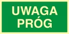 Uwaga próg - znak ewakuacyjny - AC024
