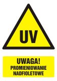 Uwaga ! Promieniowanie nadfioletowe - znak bhp ostrzegający, informujący - GF048 - Ostrzeżenie przed promieniowaniem optycznym – oznakowanie Uwaga ! Promieniowanie nadfioletowe - znak bhp ostrzegający, informujący - GF048 - Ostrzeżenie przed promieniowaniem optycznym – oznakowanie