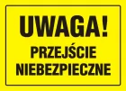 Uwaga! Przejście niebezpieczne - znak, tablica budowlana - OA068 - OA068 Uwaga! Przejście niebezpieczne - znak, tablica budowlana - OA068