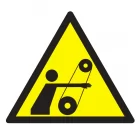 Uwaga ! Ruchome elementy - znak bhp ostrzegający, informujący - GE017 - GE017 Uwaga ! Ruchome elementy - znak bhp ostrzegający, informujący - GE017