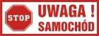 Uwaga! Samochód - znak PCV