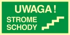 Uwaga strome schody - znak ewakuacyjny - AC027