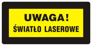 Uwaga! Światło laserowe - znak bezpieczeństwa, ostrzegający, laser - KB003