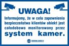 Uwaga! System kamer - znak informacyjny - PA008