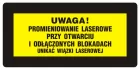 Uwaga! - Unikać wiązki laserowej - znak bezpieczeństwa, ostrzegający, laser - KB021