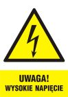 Uwaga! wysokie napięcie - znak elektryczny
