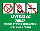 Uwaga! Zakaz palenia tytoniu, grillowania i rozpalania ognisk - znak, lasy - OB039
