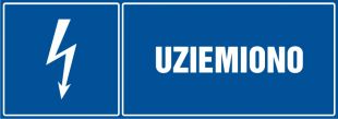 Uziemiono - znak elektryczny