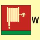 Wąż i dysza pożarnicza (W-woda) - znak morski - FI096