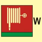 Wąż i dysza pożarnicza (W-woda) - znak morski - FI096
