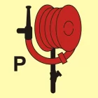 Wąż i prądownica instalacji gaśniczej proszkowej - znak morski - FA049