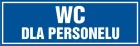 WC dla personelu - znak informacyjny - PB140