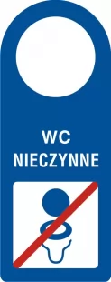 WC nieczynne - zawieszka na drzwi - TC015