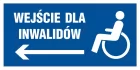 Wejście dla inwalidów w lewo - znak informacyjny - PA043
