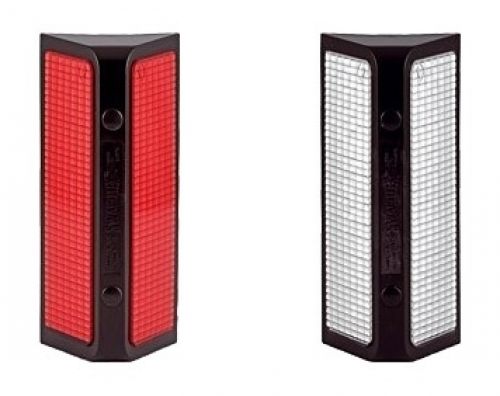 Wilcze oczy - nakładka, element odblaskowy drogowy - białe, czerwone - Wilcze oczy – elementy odblaskowe odstraszające dzikie zwierzęta