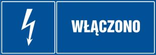 Włączono - znak elektryczny