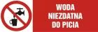 Woda niezdatna do picia - znak ostrzegający, informujący - NA041