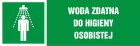 Woda zdatna do higieny osobistej - znak informujący - NA103