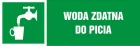 Woda zdatna do picia - znak informujący - NA104
