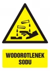 Wodorotlenek sodu - znak bhp ostrzegający, informujący - GF010